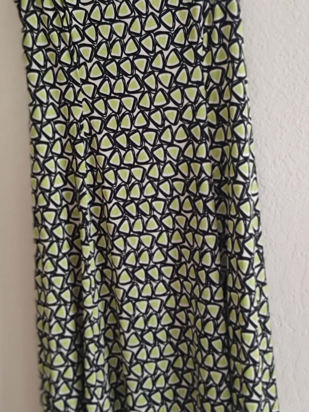 Julian Taylor Lime and Black Geometric Maxi Dress